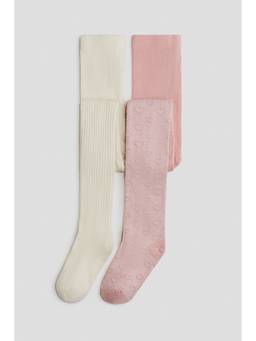 H&M - Girls Multi-Color 2-Pack Fine-Knit Tights