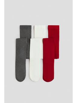 H&M - Girls Multi-Color 3-Pack Fine-Knit Tights
