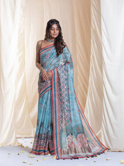 Ekana Label - Ekta Elegance Pichwai Saree with Unstitched Blouse