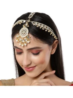 Karatcart - Gold Plated Handcrafted Kundan Mathapatti for Women