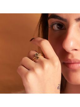 Salty - Gold Minimal Crescent Ring