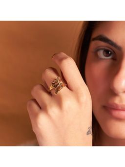 Salty - Gold Antique Winged Ring