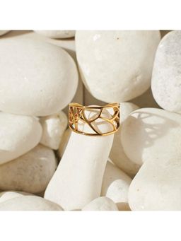 Salty - Gold Retro Glam Ring