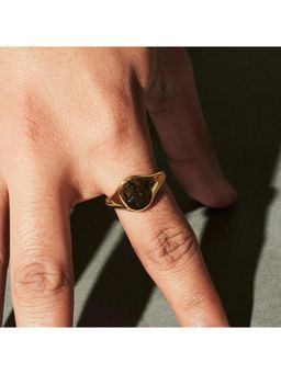 Salty - Gold Sculpted Sophistication Ring