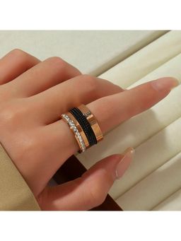 Salty - White Nebulas Rose Gold Ring