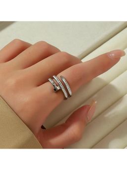 Salty - Just A Nail Silver Ring