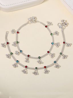 Estele - Rhodium Plated Cheerful Gehena Anklets