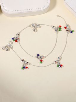 Estele - Rhodium Plated Gehena Anklets