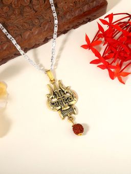 Estele - Trishul Damru Rudraksha Gehena Mahadev Necklace
