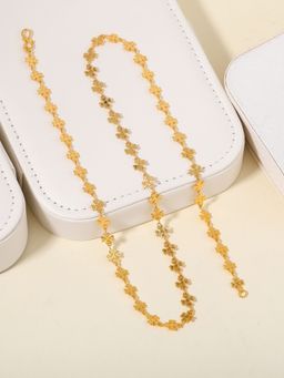 Estele - Gold Plated Gehena Floral Sleek Unisex Chain