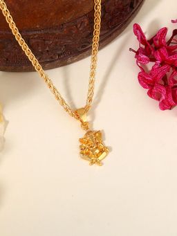 Estele - Gold Plated Gehena Divine Ganesha Necklace