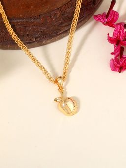 Estele - Gold Plated Gehena Charismatic Pick Apple Necklace