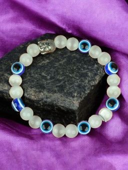 Estele - Oxidised Gehena Unisex Buddha Evil Eye Bracelet