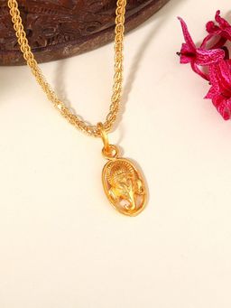 Estele - Gold Plated Gehena Divine Mangala Murthy Ganesha Necklace