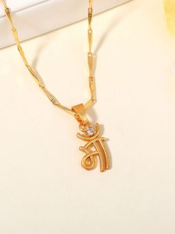 Estele - Gold Plated Gehena Divine Maa Charm Necklace