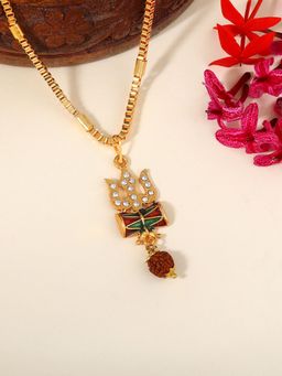 Estele - Divine Trishul Rudraksha Gehena Necklace