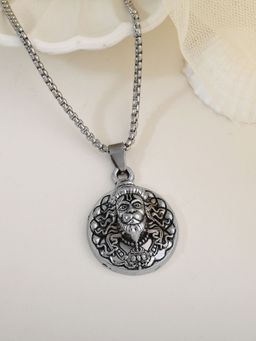 Estele - Oxidised Hanuman Ji Locket Gehena Necklace