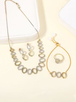 Estele - Classic Oval Design Gehena Jewellery Combo Set