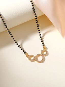 Estele - Sparkling Gehena Gold Plated Trio Mangalsutra