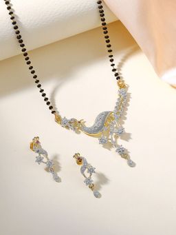 Estele - Sleek Gehena Peacock Mangalsutra Set