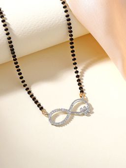 Estele - White Glistening Gehena Infinity Mangalsutra