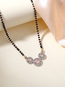 Estele - Pink Radiant Gehena Elegant Trio Mangalsutra