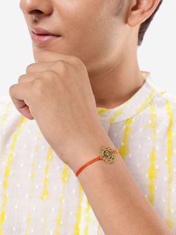 Carlton London - 18Kt Gold Plated Om Rakhi