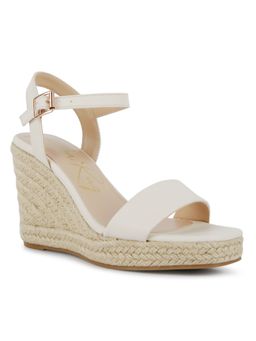 London Rag - Woven Beige Wedges