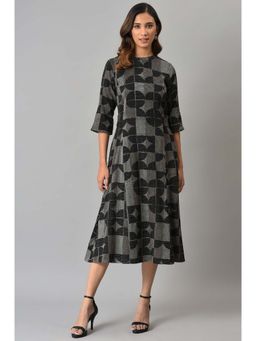 W - Black Geometric Dress