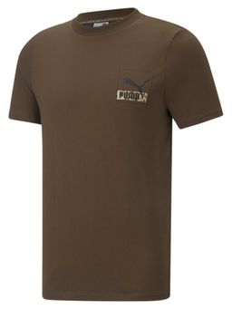 Puma - Brand Love Metallic Logo Mens Green T-shirt