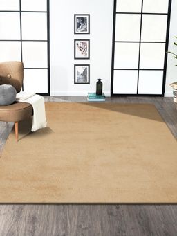 OBSESSIONS - Beige Polyester Machine Made Solid Carpet