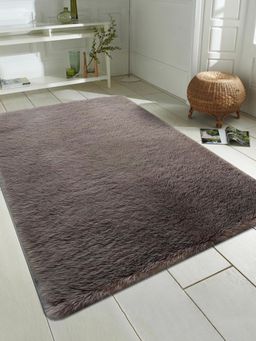 OBSESSIONS - Brown Polyester Machine Made Solid Carpet