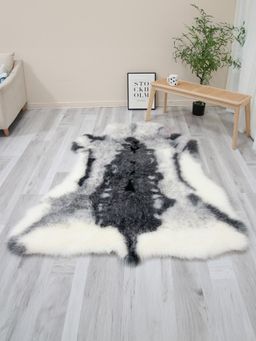 OBSESSIONS - Grey Acrylic Machine Made Solid Carpet (4X6 Feet)