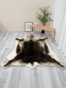 OBSESSIONS - Black Acrylic Machine Made Solid Carpet (4X6 Feet)