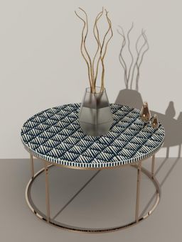 CasaGold - Morrisson Vegan Bone Inlay Coffee Table With Stand