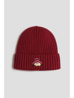 H&M - Kids Red Embroidery-Detail Beanie
