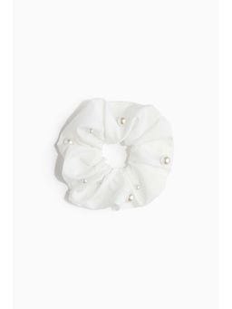H&M - Women White Beaded Scrunchie