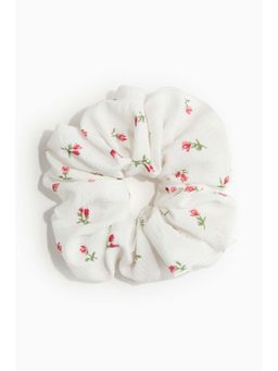 H&M - Women White Patterned Scrunchie