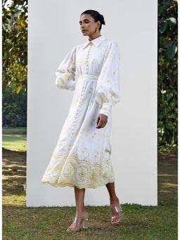 Malie - White & Yellow AVERY Dress (Set of 2)