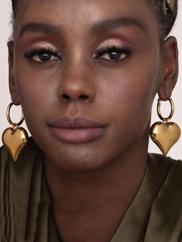 Palmonas - Chunky Heart Hoop Earrings for Womens Waterproof & Anti-Tarnish