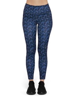 Amante - Energize Printed High Rise Sports Tight-Blue