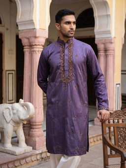 Jompers - Men's Cotton Blend Embroidered Kurta