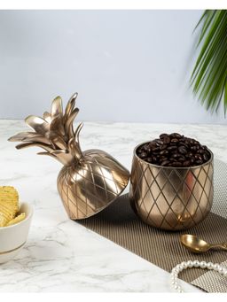 Voncasa - Decorative Metal Pineapple in Color - Gold