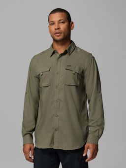 Columbia - Men Olive Silver Ridge Utility II Full Sleeves Shirt