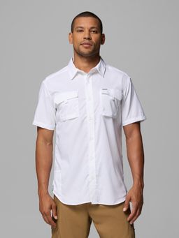 Columbia - Men White Silver Ridge Utility II Half Sleeves Shirt