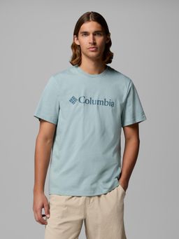 Columbia - Men Blue CSC Basic Logo Half Sleeves T-shirt