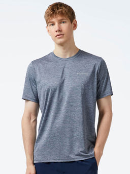 Columbia - Men Navy Blue Hike Half Sleeves T-shirt