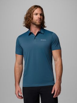 Columbia - Men Blue Hike Slim Fit Polo T-shirt