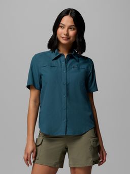 Columbia - Women Blue Silver Ridge 3.0 Half Sleeves Shirt