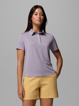 Columbia - Women Purple Parsons Point Half Sleeves Polo T-shirt